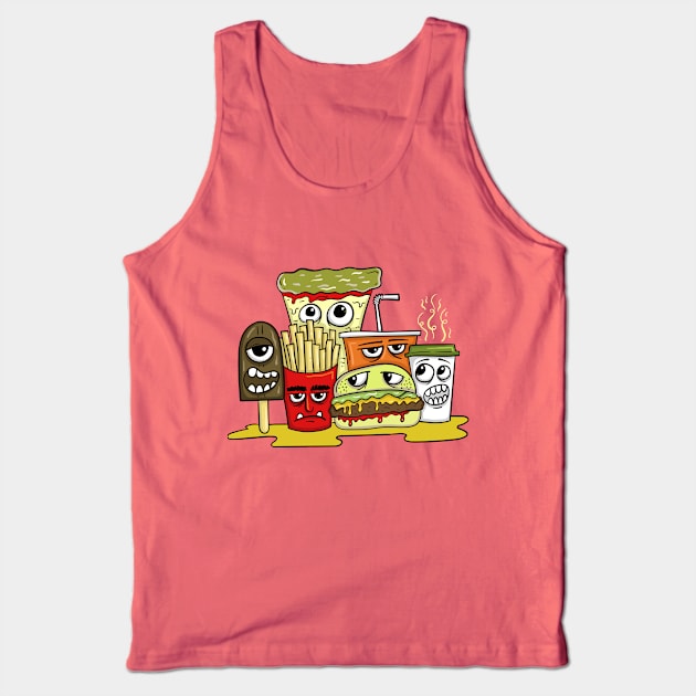 Fast food monster Tank Top by UniqueDesignsCo